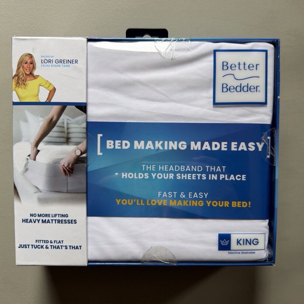 Better Bedder King Bed Making System Shark Tank Lori Greiner New Open Box